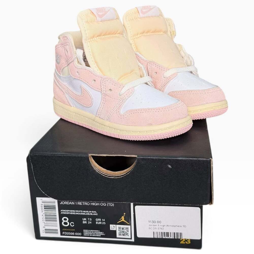 Jordan 1 Retro High OG Washed Pink TD Size 8C FD2598-600 New OG Box